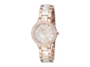 Fossil Women's Virginia Three-Hand SS Watch - Rose with Horn Acetate Fossil Women's Virginia Three-Hand SS Watch - Rose with Horn Acetate