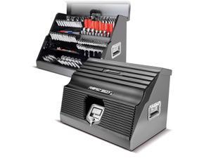 Powerbuilt 26 Inch Rapid Box Portable Slant Front Tool Box - Grey - 240111 Powerbuilt 26 Inch Rapid Box Portable Slant Front Tool Box - Grey - 240111