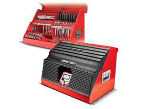Powerbuilt 26 in. Rapid Box Portable Slant Front Tool Box Red - 240311 Powerbuilt 26 in. Rapid Box Portable Slant Front Tool Box Red - 240311