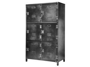 Allspace 6 Door Steel Storage Locker with Dark Weathered Finish - 240037 Allspace 6 Door Steel Storage Locker with Dark Weathered Finish - 240037