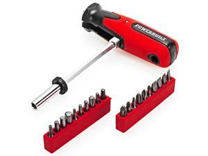 Powerbuilt 21 Piece T-Handle Bit Driver Set, 3X Torque, 941161 Powerbuilt 21 Piece T-Handle Bit Driver Set, 3X Torque, 941161