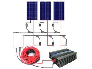 300W Grid Tie Solar Panel Kit System - 3x100W Solar Panel & Connector & 300W On Grid Inverter 300W Grid Tie Solar Panel Kit System - 3x100W Solar Panel & Connector & 300W On Grid Inverter