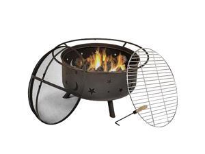 Sunnydaze Cosmic Fire Pit with Cooking Grill, 30 Inch Diameter Sunnydaze Cosmic Fire Pit with Cooking Grill, 30 Inch Diameter