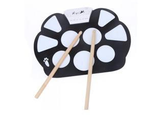 Portable Electronic Roll up Drum Pad Kit Silicon Foldable with Stick Portable Electronic Roll up Drum Pad Kit Silicon Foldable with Stick