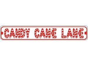 Candy Cane Lane Novelty Metal Christmas Street Sign Candy Cane Lane Novelty Metal Christmas Street Sign