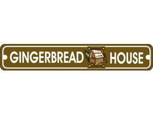 Gingerbread House Novelty Metal Christmas Holiday Street Sign Gingerbread House Novelty Metal Christmas Holiday Street Sign