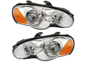 2003 2004 2005 Chrysler Sebring 2-Door Coupe (Base GTC LX & Limited Models) Headlight Headlamp Front Head Light Lamp Pair Set Left Driver And Right Passenger Side (03 04 05) 2003 2004 2005 Chrysler Sebring 2-Door Coupe (Base GTC LX & Limited Models) Headlight Headlamp Front Head Light Lamp Pair Set Left Driver And Right Passenger Side (03 04 05)