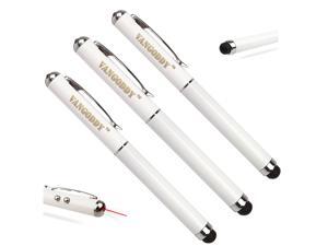 Set of 3 Vangoddy 3-in-1 Black Stylus Pen with Laser Pointer LED Light for Capacitive Touch Screen Phones and Tablets Set of 3 Vangoddy 3-in-1 Black Stylus Pen with Laser Pointer LED Light for Capacitive Touch Screen Phones and Tablets