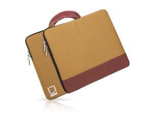Divisio Laptop Carrying Sleeve / Briefcase fits 13.3 inch Laptops (Tan/Wine) Divisio Laptop Carrying Sleeve / Briefcase fits 13.3 inch Laptops (Tan/Wine)