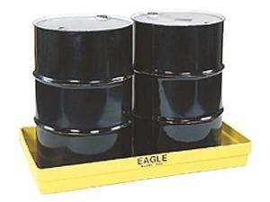 Eagle Mfg - 1631 - Eagle 26 1/4 X 51 1/2 X 6 1/2 Yellow HDPE 2-Drum Modular Spill Containment Budget Basin With 34 Eagle Mfg - 1631 - Eagle 26 1/4 X 51 1/2 X 6 1/2 Yellow HDPE 2-Drum Modular Spill Containment Budget Basin With 34