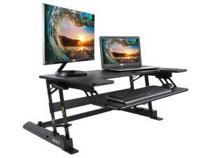 VIVO Height Adjustable Standing Desk Monitor Riser Tabletop Sit to Stand (Black) VIVO Height Adjustable Standing Desk Monitor Riser Tabletop Sit to Stand (Black)