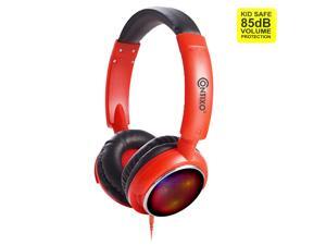 Contixo KB 300 Kids Bluetooth Wireless Headphones | 85db Volume Limiting, Microphone, MicroSD Card Player, Wired 3.5mm AUX Cable, Music Streaming, Colorful LED Lights (Red/Black) Contixo KB 300 Kids Bluetooth Wireless Headphones | 85db Volume Limiting, Microphone, MicroSD Card Player, Wired 3.5mm AUX Cable, Music Streaming, Colorful LED Lights (Red/Black)