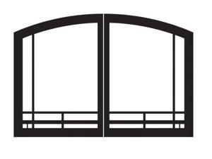 Mission Arch 36" Firebox Doors VBR36GMHP - Hammered Pewter Mission Arch 36" Firebox Doors VBR36GMHP - Hammered Pewter