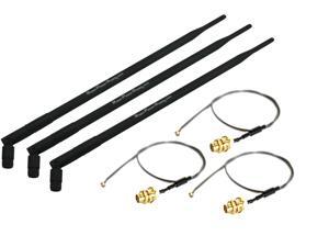 Super Power Supply® 3 x 9dBi RP-SMA Dual Band 2.4GHz 5GHz + 3 x 8in / 20cm U.fl / IPEX Cable Antenna Mod Kit No Soldering for Wireless Routers Linksys Cisco E2000 E2500 EA2700 E3000 EA3500 E4200 Super Power Supply® 3 x 9dBi RP-SMA Dual Band 2.4GHz 5GHz + 3 x 8in / 20cm U.fl / IPEX Cable Antenna Mod Kit No Soldering for Wireless Routers Linksys Cisco E2000 E2500 EA2700 E3000 EA3500 E4200