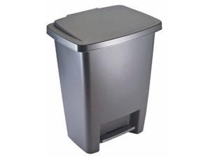 RUBBERMAID, 2841-87 CYLIND, 33 Qt Step On Cylinder Gray Plastic Kitchen Wastebasket, Trash Garbage Can RUBBERMAID, 2841-87 CYLIND, 33 Qt Step On Cylinder Gray Plastic Kitchen Wastebasket, Trash Garbage Can