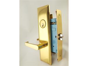 Marks New Yorker 7NY92DW/3, Polished Brass Left Hand Mortise Lock Lever Vestibule Function Always Locked Storeroom Latch Only 2-3/4" Lock Set, Screwless Lever Thru Bolted Lockset Marks New Yorker 7NY92DW/3, Polished Brass Left Hand Mortise Lock Lever Vestibule Function Always Locked Storeroom Latch Only 2-3/4" Lock Set, Screwless Lever Thru Bolted Lockset