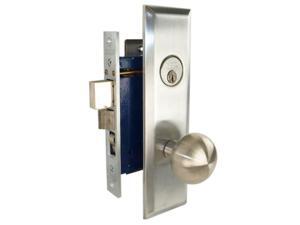 Marks New Yorker 9NY10A/26D, Satin Chrome Right Hand Mortise Entry Lock Set, Screwless Knobs Thru-Bolted Lockset Marks New Yorker 9NY10A/26D, Satin Chrome Right Hand Mortise Entry Lock Set, Screwless Knobs Thru-Bolted Lockset