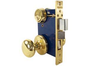 Marks 22AC/3-W-LHR, Polished Brass, Left Hand, Ornamental Knobe Rose Mortise Entry Lockset Iron Gate Door Double Cylinder Lock Set, 2-1/2" Backset, 1" X 7-1/8" Faceplate Marks 22AC/3-W-LHR, Polished Brass, Left Hand, Ornamental Knobe Rose Mortise Entry Lockset Iron Gate Door Double Cylinder Lock Set, 2-1/2" Backset, 1" X 7-1/8" Faceplate