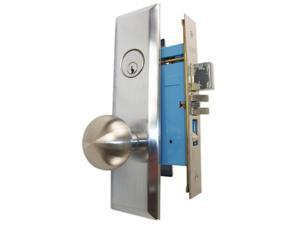 Marks New Yorker 7NY10A/26D, Satin Chrome Left Hand Mortise Entry Lock Set, Screwless Knobs Thru-Bolted Lockset Marks New Yorker 7NY10A/26D, Satin Chrome Left Hand Mortise Entry Lock Set, Screwless Knobs Thru-Bolted Lockset