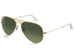 Ray Ban RB3025 Aviator Metal Classic Sunglasses - Gold Frame/Dark Green Lenses (58mm) Ray Ban RB3025 Aviator Metal Classic Sunglasses - Gold Frame/Dark Green Lenses (58mm)