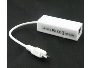 10/100 Mbps Micro USB Male to Ethernet RJ45 Female Network Card Adapter Cable 10/100 Mbps Micro USB Male to Ethernet RJ45 Female Network Card Adapter Cable