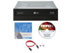 LG WH16NS40 16X M-Disc Blu-ray BDXL CD DVD Internal Burner Writer Drive + FREE 1pk Mdisc BD + Nero Software Disc + Cable & Mounting Screws LG WH16NS40 16X M-Disc Blu-ray BDXL CD DVD Internal Burner Writer Drive + FREE 1pk Mdisc BD + Nero Software Disc + Cable & Mounting Screws