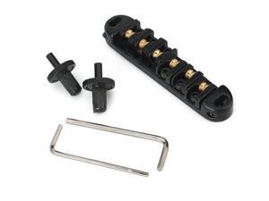 BQLZR BLACK BRASS ROLLER SADDLE TUNE-O-MATIC BRIDGE FOR GUITAR BQLZR BLACK BRASS ROLLER SADDLE TUNE-O-MATIC BRIDGE FOR GUITAR