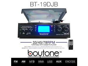 Boytone BT-19DJB-C Multi RPM Turntable, Black Boytone BT-19DJB-C Multi RPM Turntable, Black