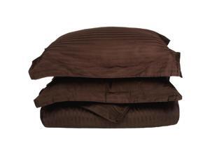 Superior Striped 400-Thread Duvet Cover Set, Long-Staple Cotton, Full/Queen, Mocha Superior Striped 400-Thread Duvet Cover Set, Long-Staple Cotton, Full/Queen, Mocha