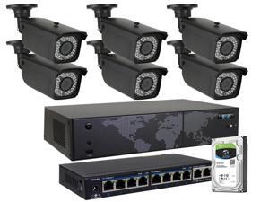 GW 8 CH NVR + 6 HD 1920P 5MP H.265 Megapixel IP Camera Weatherproof Smartphone Scan QR Code Quick Remote Access Varifocal Lens Surveillance PoE IP Camera System P2P Real Time Motion Detect (4TB HDD) GW 8 CH NVR + 6 HD 1920P 5MP H.265 Megapixel IP Camera Weatherproof Smartphone Scan QR Code Quick Remote Access Varifocal Lens Surveillance PoE IP Camera System P2P Real Time Motion Detect (4TB HDD)