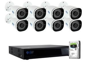 GW Built-in microphone PoE IP Security System, 8CH 4K H.265 NVR with 8x 5MP 1920P IP Camera, Day/Night Weather Proof, Video Audio Power All Thru One Ethernet Cable, 4TB GW Built-in microphone PoE IP Security System, 8CH 4K H.265 NVR with 8x 5MP 1920P IP Camera, Day/Night Weather Proof, Video Audio Power All Thru One Ethernet Cable, 4TB