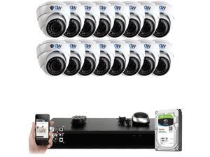 GW PoE IP Built-in microphone Security System, 16 Channel 4K H.265 NVR w/ 2TB HDD, (16) PoE IP 5MP Weatherproof Security Camera for 24/7 Recording & Remote Home Monitoring System GW PoE IP Built-in microphone Security System, 16 Channel 4K H.265 NVR w/ 2TB HDD, (16) PoE IP 5MP Weatherproof Security Camera for 24/7 Recording & Remote Home Monitoring System