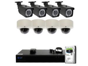 GW 5MP Full PoE IP Camera Security System, 8 Channel H.265 NVR w/ 4K Output, 8 x 5MP Full HD (2592 x 1920p) Digital WDR In/Outdoor Mixed of Bullet and Dome IP Cameras (2TB HDD) GW 5MP Full PoE IP Camera Security System, 8 Channel H.265 NVR w/ 4K Output, 8 x 5MP Full HD (2592 x 1920p) Digital WDR In/Outdoor Mixed of Bullet and Dome IP Cameras (2TB HDD)