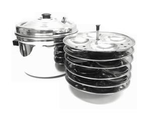 Tabakh 6-Plates Racks Stainless Steel Idly Cooker, 24 Idlis Tabakh 6-Plates Racks Stainless Steel Idly Cooker, 24 Idlis