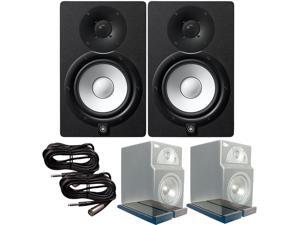 Yamaha HS7 Active Monitors Primacoustic Isopads TRS XLR-Male Cables Yamaha HS7 Active Monitors Primacoustic Isopads TRS XLR-Male Cables