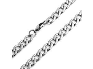Heavy 10MM Silver Tone Stainless Steel Cuban Curb Link Necklace Chain For Men For Teen More Lengths Heavy 10MM Silver Tone Stainless Steel Cuban Curb Link Necklace Chain For Men For Teen More Lengths
