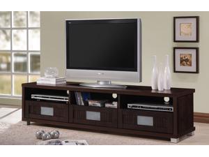 Baxton Studio Gerhardine Dark Brown Wood 63-Inch TV Cabinet with 3-drawer Baxton Studio Gerhardine Dark Brown Wood 63-Inch TV Cabinet with 3-drawer
