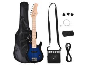 HOMCOM 30" Electric Guitar with Amp for Kids/Beginners, Accessory Bag, Storage Bag,Blue/Black HOMCOM 30" Electric Guitar with Amp for Kids/Beginners, Accessory Bag, Storage Bag,Blue/Black