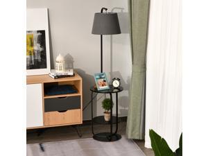 HOMCOM Storable Floor Lamp Practical Classic Modern Style Decoration Lamp, Living Room/Bedroom/Study, Grey&Black HOMCOM Storable Floor Lamp Practical Classic Modern Style Decoration Lamp, Living Room/Bedroom/Study, Grey&Black