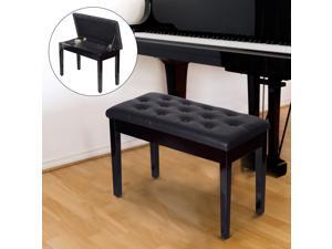 HomCom Padded Storage Piano Bench - Black HomCom Padded Storage Piano Bench - Black