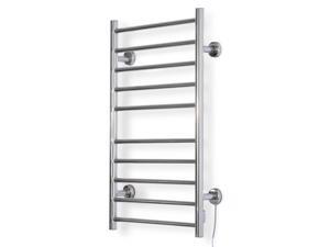 HOMCOM 10-Bar Towel Warmer Wall Mounted Electric Heated Shelf Stainless Steel Home Bathroom Towel Drying Rack, ( 20.9"W x 4.1"D x 34.3"H ) HOMCOM 10-Bar Towel Warmer Wall Mounted Electric Heated Shelf Stainless Steel Home Bathroom Towel Drying Rack, ( 20.9"W x 4.1"D x 34.3"H )