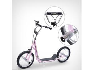 HOMCOM Adult Teen Kick Scooter Kids Children Stunt Scooter Bike Bicycle Ride On 16" Pneumatic Tyres (Pink) HOMCOM Adult Teen Kick Scooter Kids Children Stunt Scooter Bike Bicycle Ride On 16" Pneumatic Tyres (Pink)
