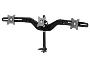 Amer Networks Amr3p Triple Monitor Pole/Grommet Mount - Supports three 24" monitors weighing up to 17.5 lbs. VESA compatable Amer Networks Amr3p Triple Monitor Pole/Grommet Mount - Supports three 24" monitors weighing up to 17.5 lbs. VESA compatable
