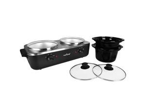 NutriChef PKBFWM26 Dual Pot Electric Slow Cooker Food Warmer / Buffet Warming Server NutriChef PKBFWM26 Dual Pot Electric Slow Cooker Food Warmer / Buffet Warming Server