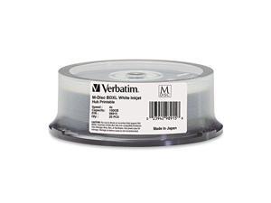Verbatim M-Disc BD-R 100GB 4X White Inkjet/Hub Printable - 25 Pack Spindle Verbatim M-Disc BD-R 100GB 4X White Inkjet/Hub Printable - 25 Pack Spindle