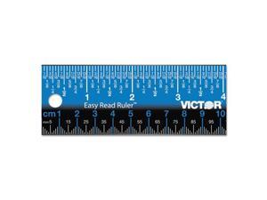 Victor EZ18SBL Easy Read Stainless Steel Ruler Standard / Metric 18" Blue Victor EZ18SBL Easy Read Stainless Steel Ruler Standard / Metric 18" Blue
