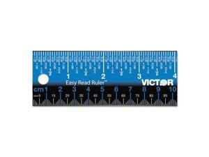 Victor Easy Read Stainless Steel Ruler Standard/Metric 12" Blue EZ12SBL Victor Easy Read Stainless Steel Ruler Standard/Metric 12" Blue EZ12SBL