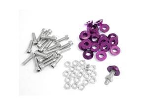 Unique Bargains Unique Bargains 20 Pcs Vehicle Silver Tone Purple Round Alloy License Plate Bolts Screws Unique Bargains Unique Bargains 20 Pcs Vehicle Silver Tone Purple Round Alloy License Plate Bolts Screws