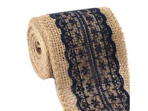 Navy Blue 2M Length Burlap Wedding Hessian Strap Art Crafts Lace Ribbon Roll Trim Edge Navy Blue 2M Length Burlap Wedding Hessian Strap Art Crafts Lace Ribbon Roll Trim Edge