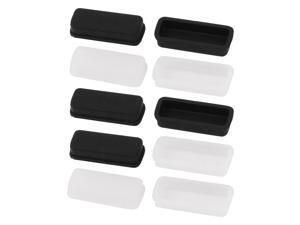 10 Pcs Black Clear Silicone Anti Dust Protector Cover for DVI Video Port 10 Pcs Black Clear Silicone Anti Dust Protector Cover for DVI Video Port